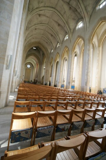 image of the nave from the north aisle with chairs