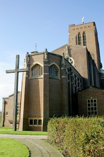 Photograph of the East End of the Cathedral, with the Ganges Cross