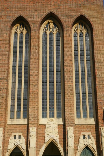 close up of west end windows