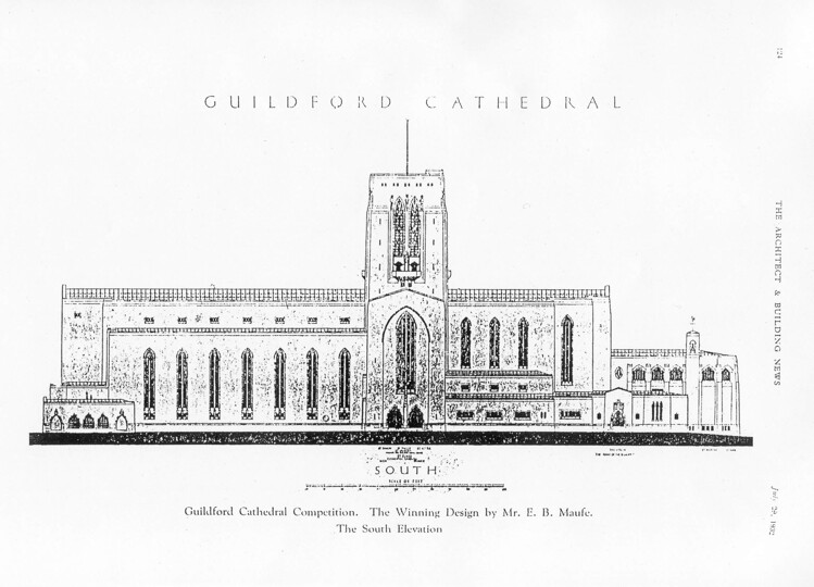 Architectural drawing of the proposed Cathedral